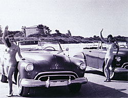 Cocoa Bech historical photo - Two ladies posing by cars